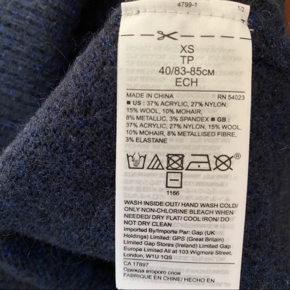 BANANA REPUBLIC Metallic Crewneck Sweater XS - Picture 5 of 6